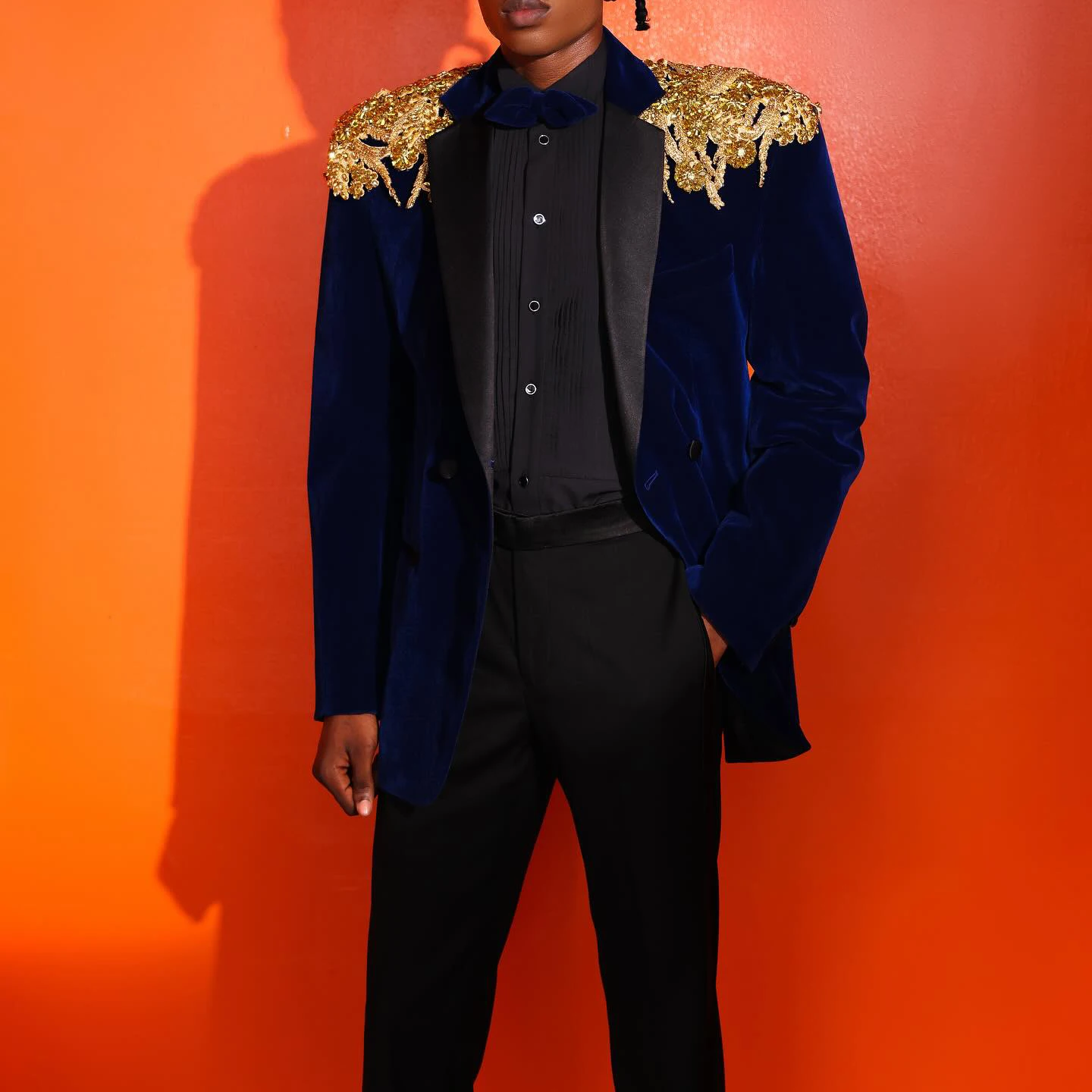 Luxe herenpakken op maat 2-delig blazer broek één knop brede revers applicaties bruiloft formele parels kralen op maat gemaakt plus maat