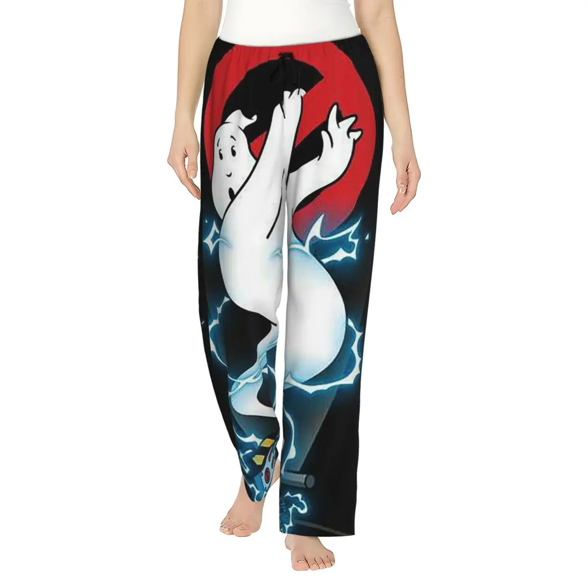 

Женские пижамные штаны с логотипом «Охотники за привидениями» для отдыха, одежда для сна с карманами