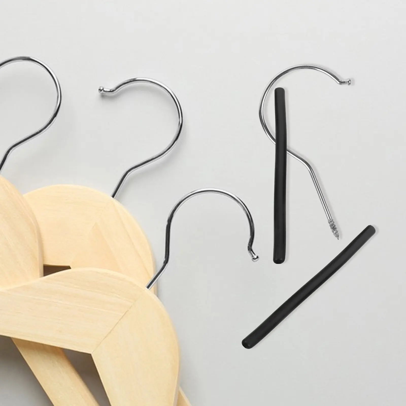 100Pcs Hanger Hook Protective Caps Soft PVC Tubing Covers Nonslip Metal Tip Protector for Wardrobe Storage Hotel Hanging