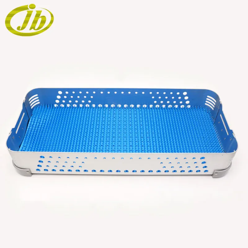 Medical disinfection box 45*20*7cm single-deck surgical operating instrument aluminium alloy sterilization box