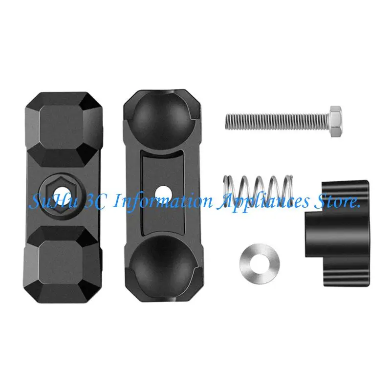 

J0MB Durability Aluminum 60mm Double Socket Arm Clamp Mount for 20mm Ball Bases for Bicycles and Motorcycles Holder