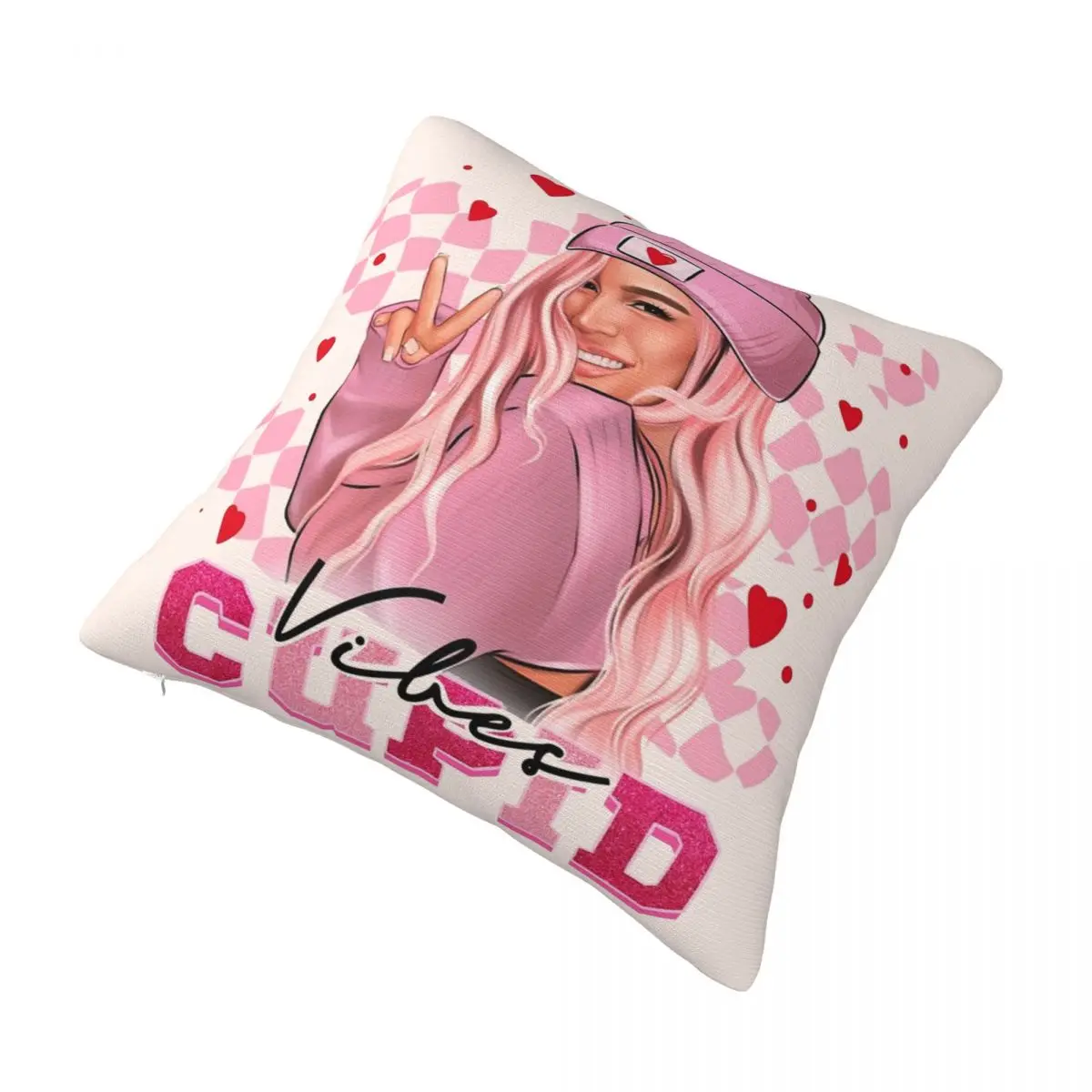 New Style Car Karol G Happy Valentines DayDecoration Pillowcase Stuff Pillow Covers Zippered Multi-Size