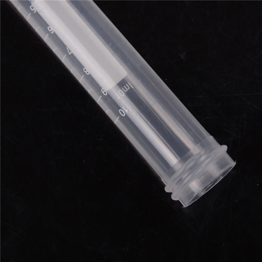 10X 10ml Plastic Centrifuge Test Tube Vial Container Self Standing Screw Cap