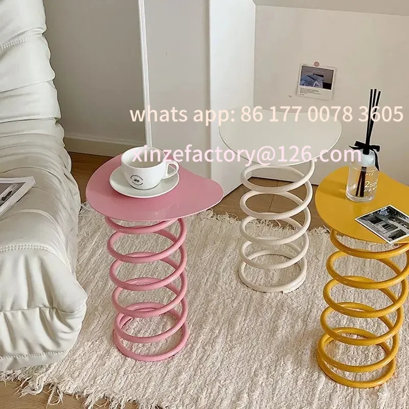 

Customizable Macaron Sofa Table Coffee Table Spring Living Room Tea Table Ancient Simple Personality Change Shoe Stool