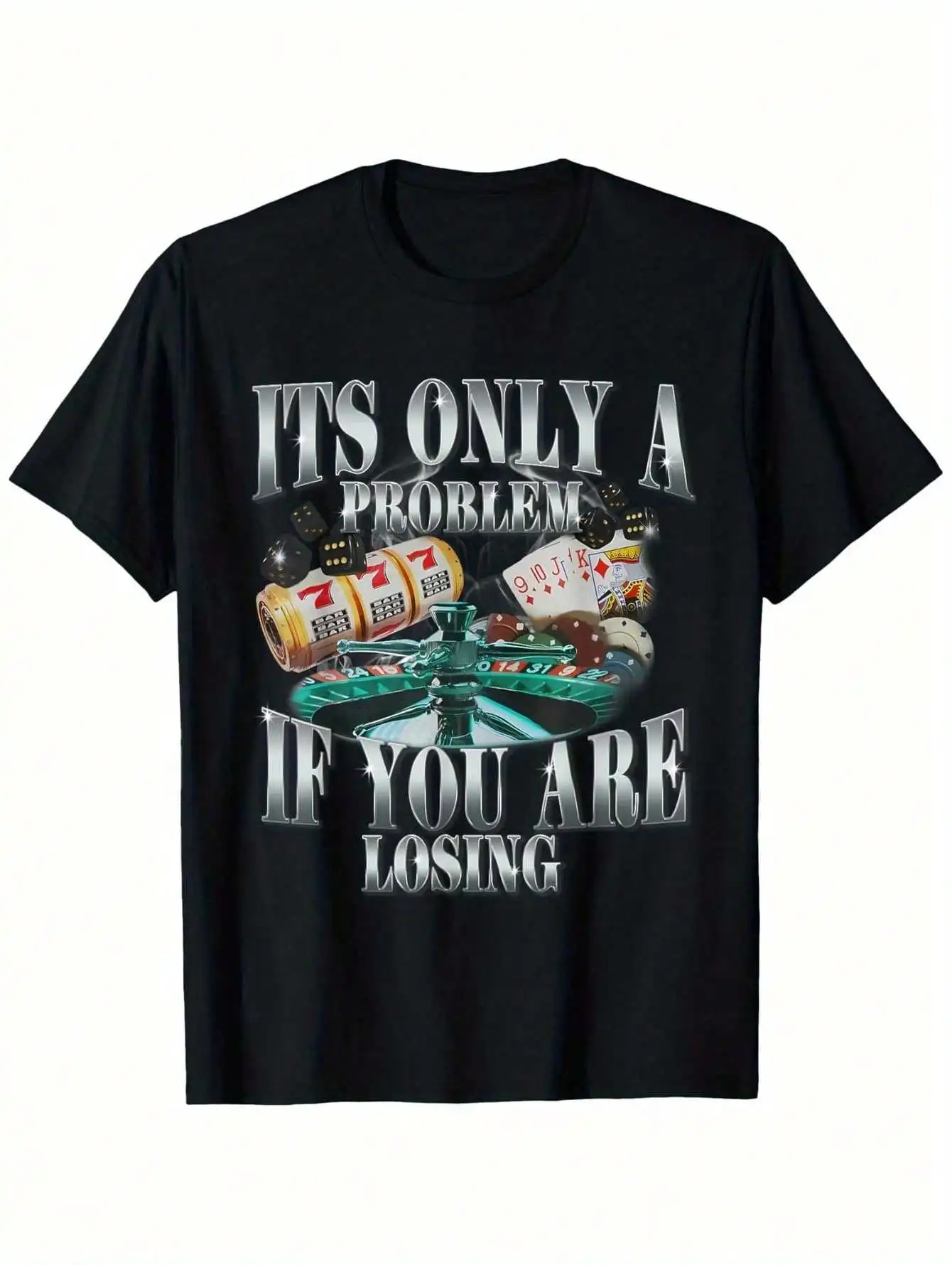 1pc Womens Casino Gambling Lucky Slots TshirtCotton 180gsm.Printed Tee.Unisex Crewneck Tshirt.All Seasons.Game Night.Vegas.