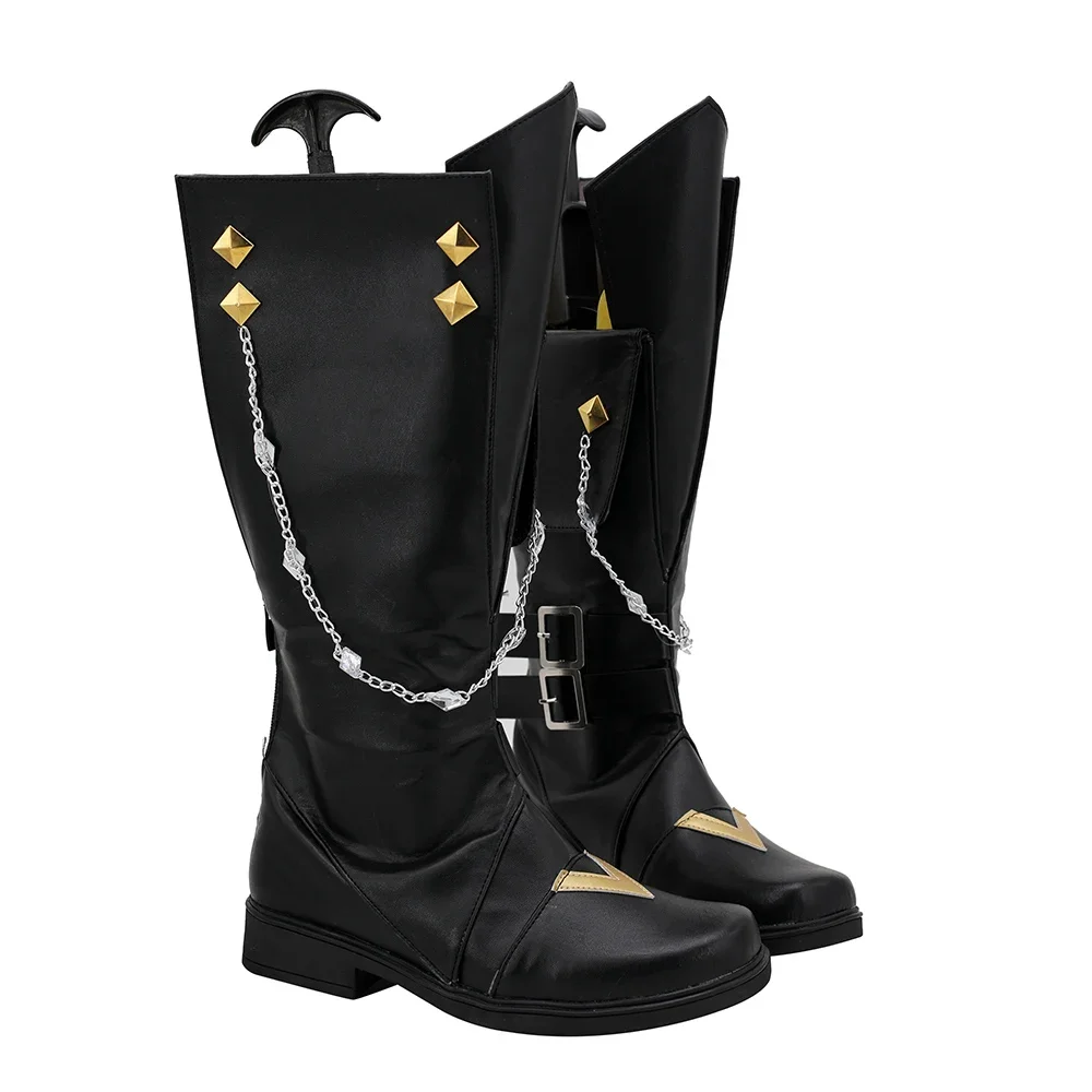 Genshin Impact Tartaglia Cosplay Boots, Childe Black Shoes, btMade, Any Size, Unisex