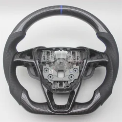 Replacement Real Carbon Fiber Steering Wheel with Leather for Ford Mondeo MK5 2014-2020