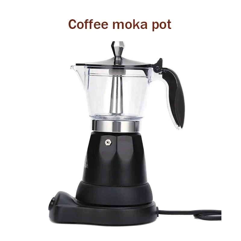 

220V 300ml Aluminum Electric Mocha Pot Italian Coffee Maker Household Fast And Convenient Electric Coffee Pot