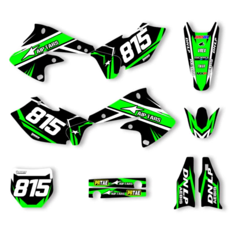 

SPACE Motorcycle Graphics Decals Stickers for KAWASAKI KXF250 2004 2005 Decals Stickers Kits 006
