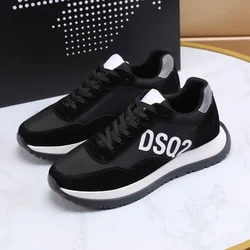 Special Offer DSQ2 Men's Genuine Leather Shoess Lace Up Trend Comfortable Shoes Outdoor Italy Icon Men Sneakers Shoes 38-45