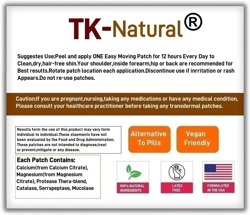 30 Patches Immune Defense Transdermal Patches Extra Strength, Proteolytic Enzymes for 2X Immune & Respiratory Support