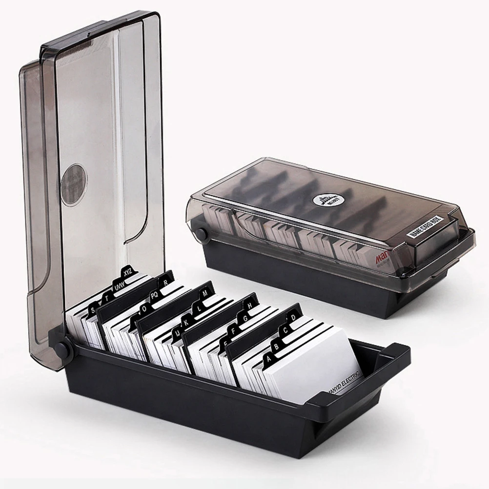 

Business Organizer Business File Name Case Holder Storage Box Organizer Office Business Holder(Black)