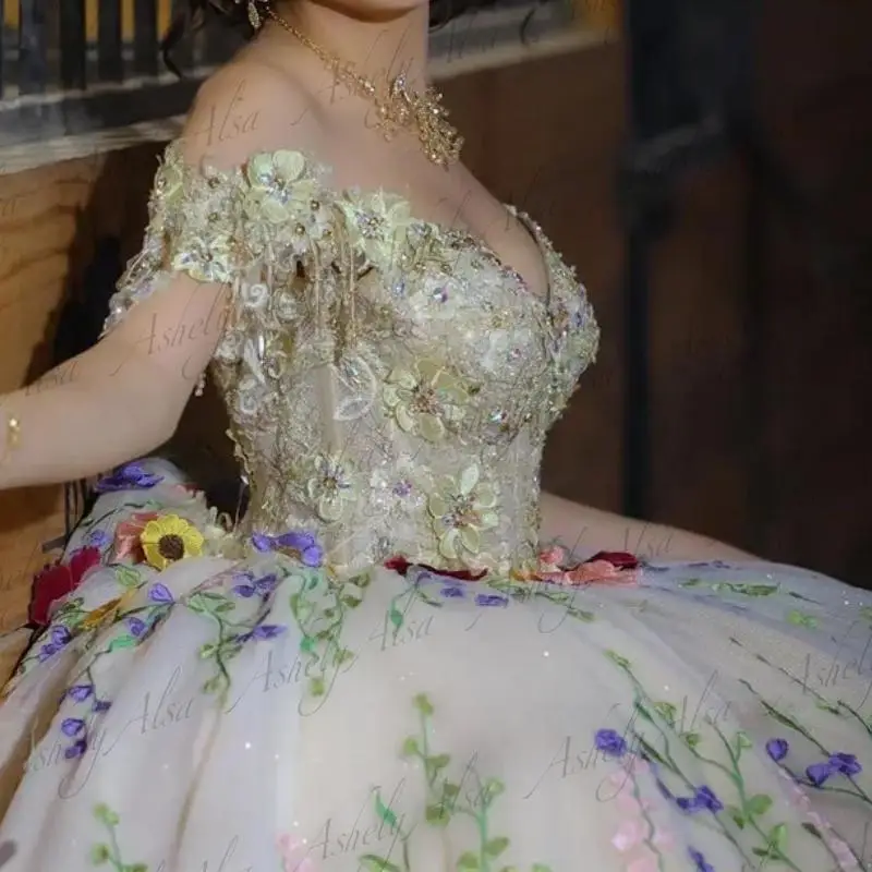 Charmante robe de Rhde fleurs de luxe pour femmes, longue robe de soirée d'anniversaire, robe de Rh, reconstitution historique formel, 16