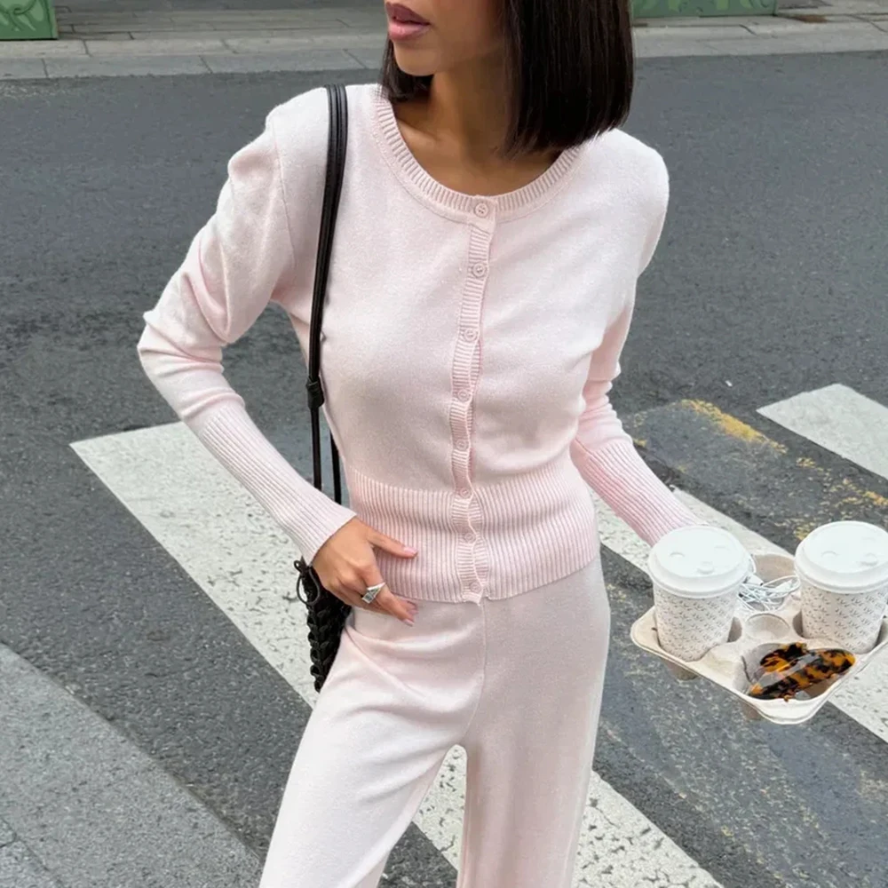 Talenza موضة الخريف سترة مشغولة من الصوف المرأة عادية مضلع المرقعة سليم الصلبة شيك سترة الإناث سترة متماسكة أبلى #1