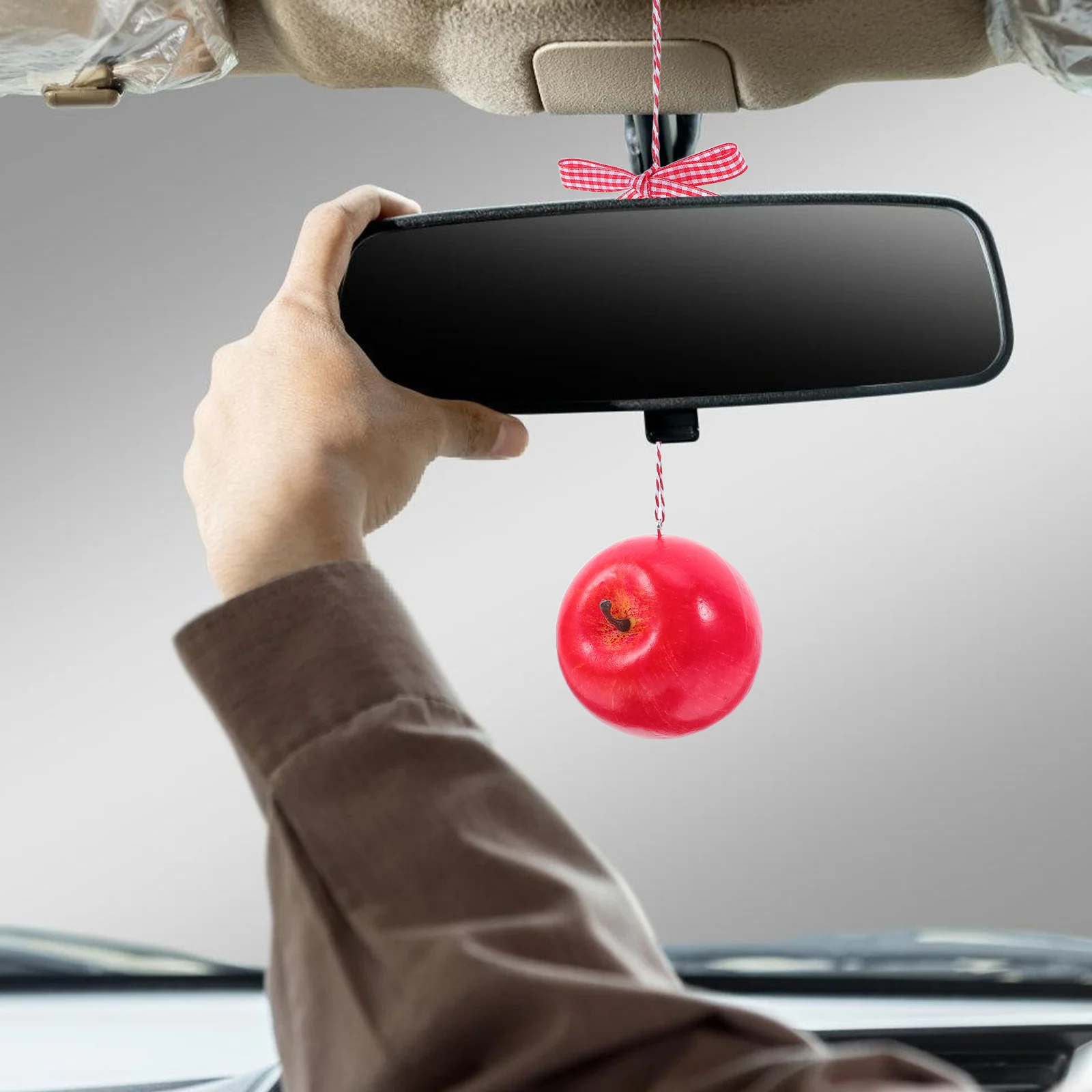 

4Pcs Car Apple Hanging Ornament Realistic Pendant for Rearview Mirror Interior Decoration Cute Car Accessories for Women Men