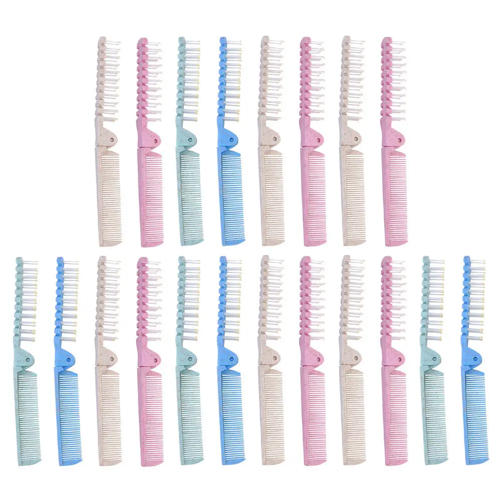 

20Pcs Travel Massage Comb Foldable Hair Styling Tool for Men and Women Portable Outdoor Camping Combing Smooth Scalp Safe Design