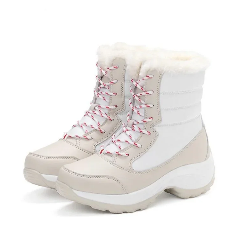 Ankel Boots for Women Winter Outdoor Warm Snow Boots Chunky Platform Waterproof Non-slip Warm Shoes Woman Boots Plus Size Casual