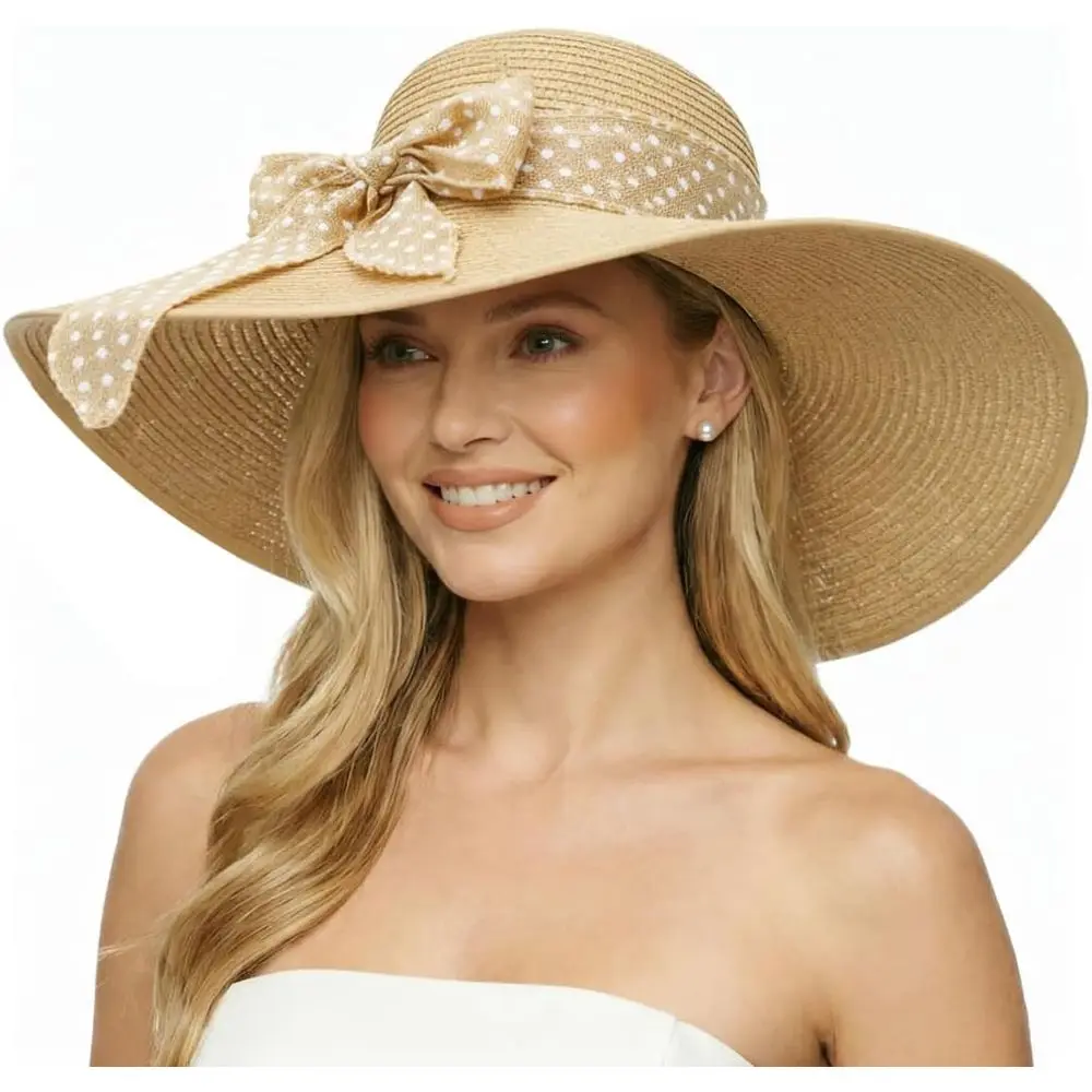 

Wide Brim Summer Sun Hat for Women - Foldable, UPF 50+ Protection