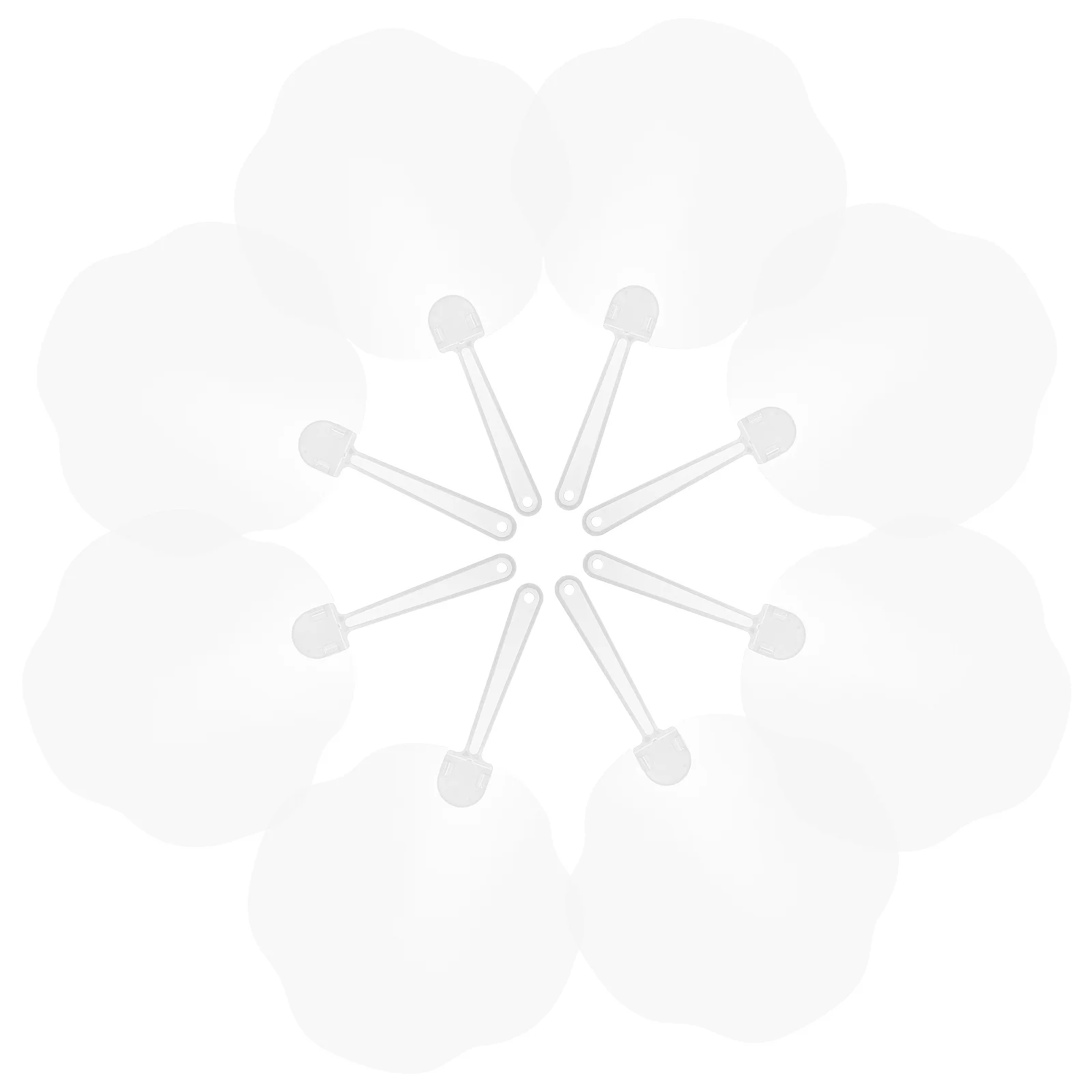 

8pcs Blank Fans Transparent DIY Graffiti Paint Summer Begonia Style Plastic Home Decor Art Graffiti H Fan