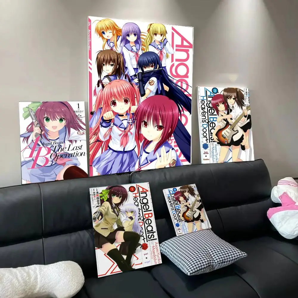 Classic Anime A-Angel Beats Poster Wall Art Poster Print Decorative Artwork for Bedroom Living Room Office Home Decoration
