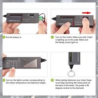 Hot Selling-2Pcs Diamond Tester Pen, High Accuracy Jewelry Diamond Tester+60X Mini LED Magnifying, Professional Diamond Selector