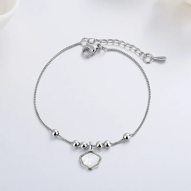 KOFSAC Sweet White Shell Bracelets For Women Fashion 925 Silver Jewelry  Exquisite Bracelet Cute Girl Birthday Present