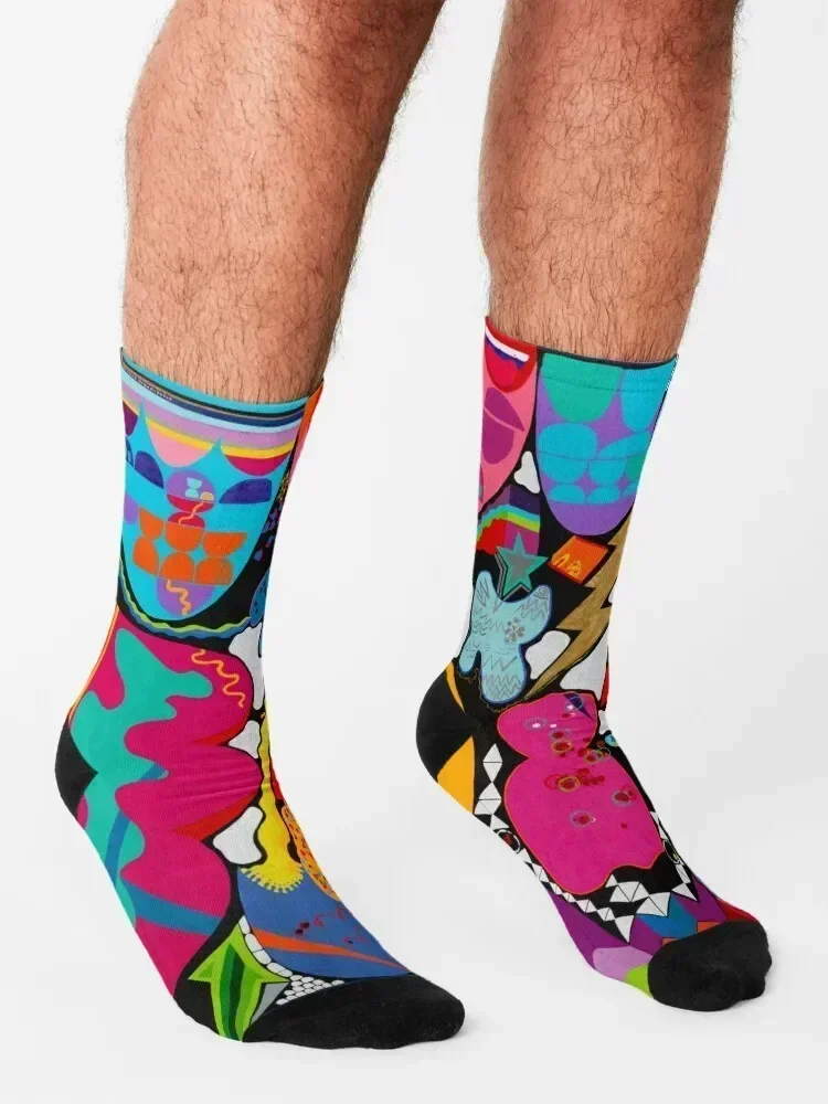 It's on the Tip of My Tongue - My Original Art Socks sports and leisure loose halloween bright garter Luxury Woman Socks Men's