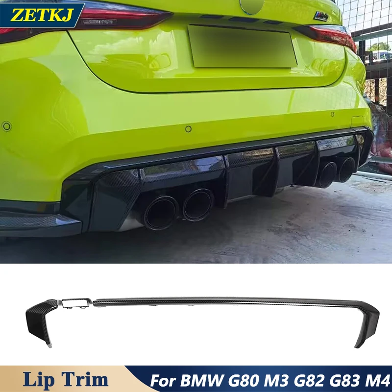 High Quality Dry Carbon Fiber Rear Bumper Lip Splitters Trims For BMW M3 G80 M4 G82 G83 2020 UP