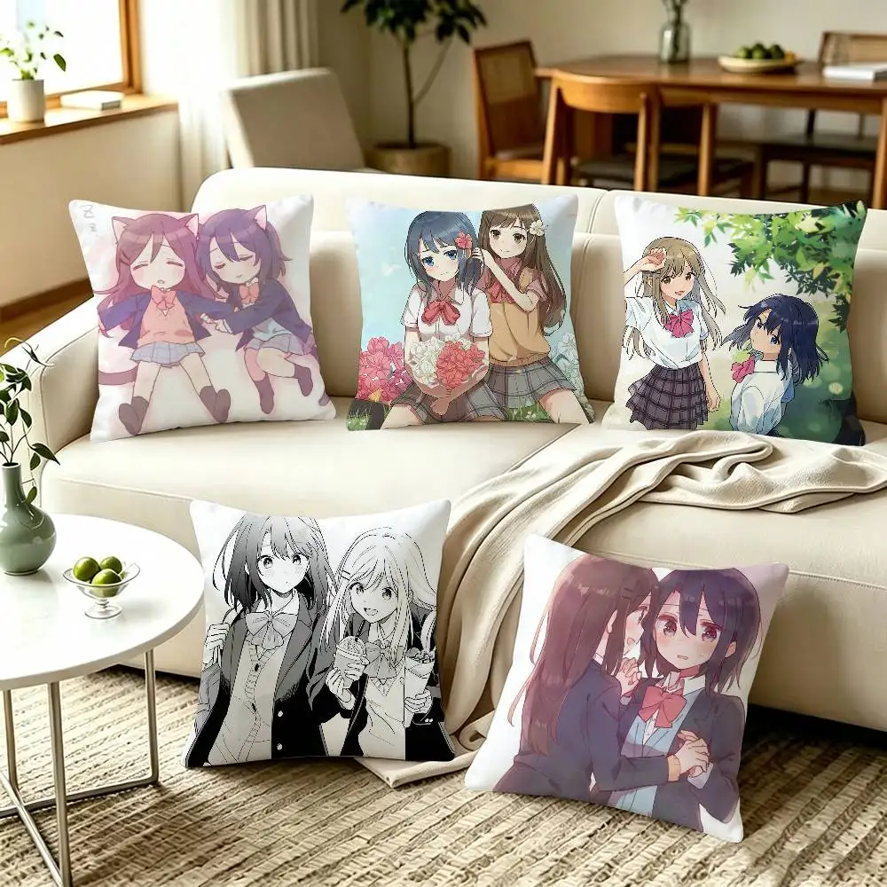 Adachi to Shimamura  Pillow Covers, Home Sofa Cushion Covers and Aecorative Custom