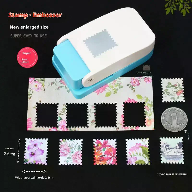 Rectangle Postage Stamp Punch Lever Action Craft Punch For Paper Crafting Scrapbooking Various Materials Punching Tool
