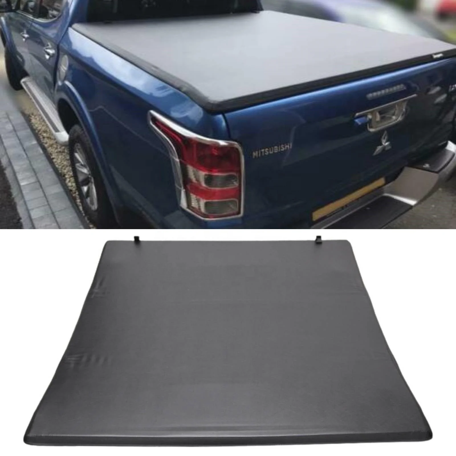 No Drilling Tri-Fold Bed Cover With Alloy Frame For Mitsubishi L200/Triton 2010-2024