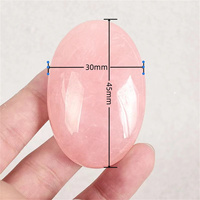 Natural Crystal Palm Stone High Quality Tumbled Stones Energy Reiki Quartz Gemstone For Gifts Pink Rose Crystal Healing STONE