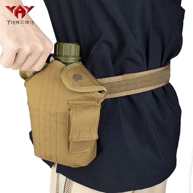 

YAKEDA Открытый 3-в-1 Бутылка для столовой Кемпинг Туризм Туризм Бутылка для воды для выживания Чайник с крышкой Спортивные бутылки