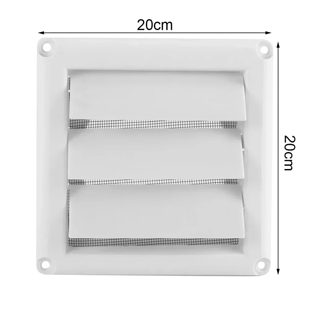 Fresh Air System 6 Inches White Plastic Air Outlet Single-Layer Return Air Shutter Vents For Home Study Room Bathroom Office