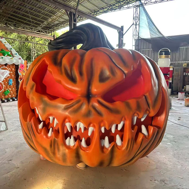 Giant Halloween Pumpkin Resin Props Outdoor Decoration