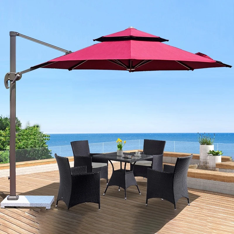 

Hotel Luxury Outdoor Commercial Parasol Large Size Garden Parasol Sun Roman Parasol