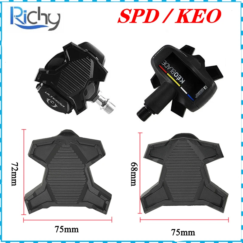 RICHY New Upgrade Road Bike Clipless Pedal Platform Adapter Convert For Lookkeo Shimano SPD System Bicycle Clip Pedal Adaptor