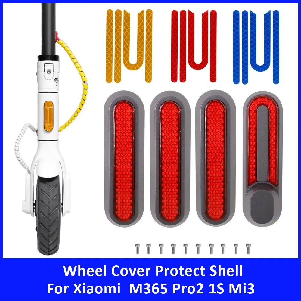 

Wheel Cover Protect Shell For Xiaomi M365 Pro 2 1s MI3 Electric Scooter Front Rear Safety Reflective Tube Night Reflector Parts