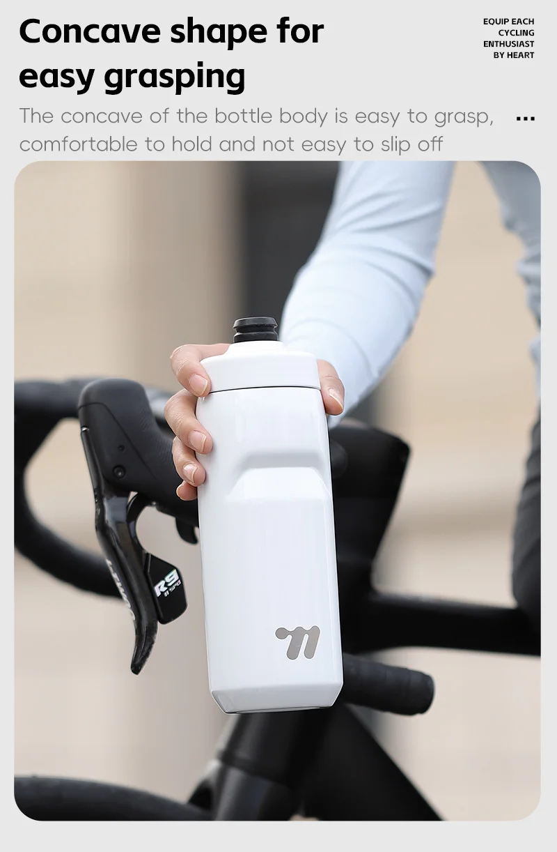 WEST BIKING Edelstahl-Fahrradflasche 24H Kalt-/Warmhaltefunktion 550ml Radflasche Fitness-Vakuumbecher Gym-Sportflasche – Detail 13