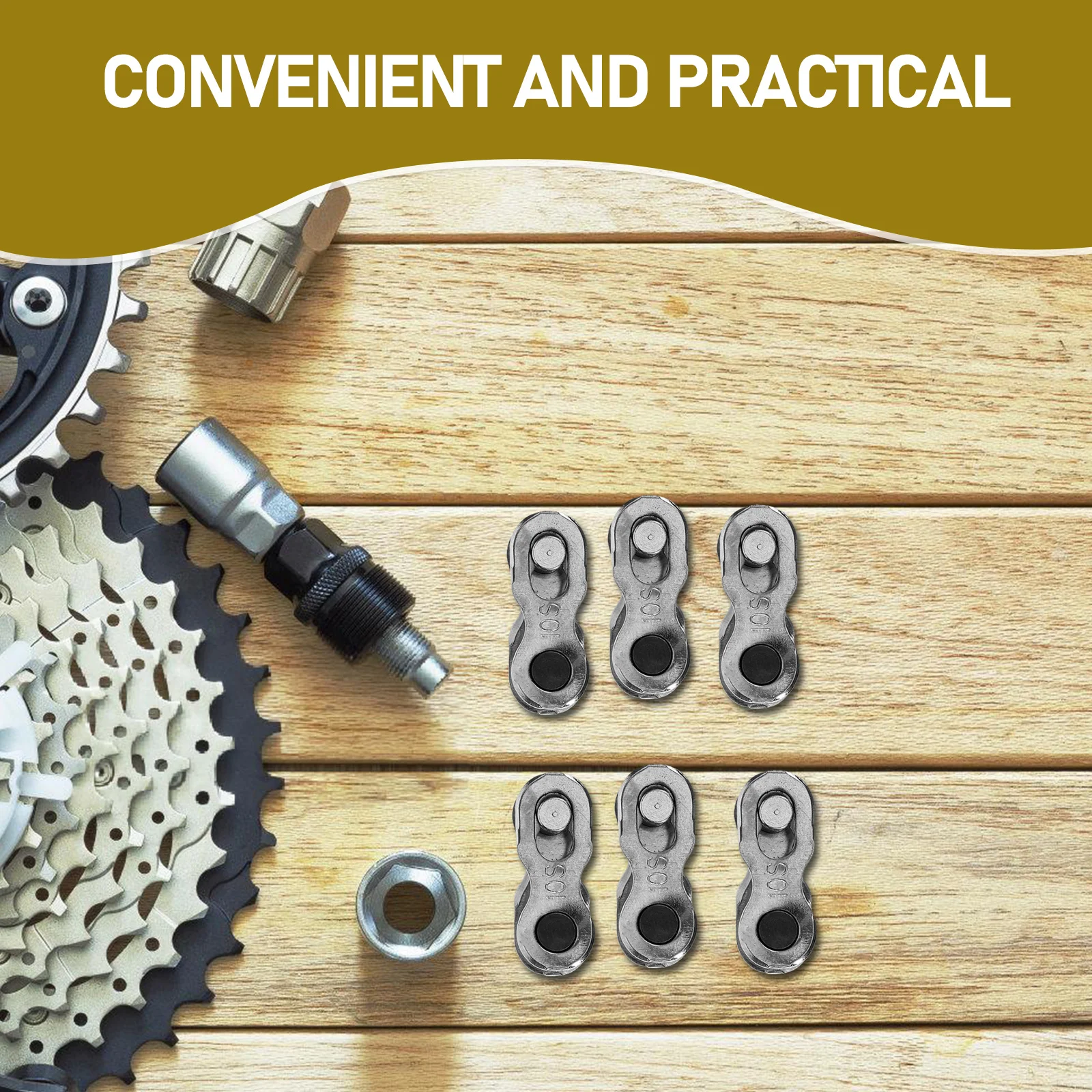 

8pcs Chain Alloy Bike Chain Buckles Replacement Links For Road Mountain Bike Cycling Repair Connectors