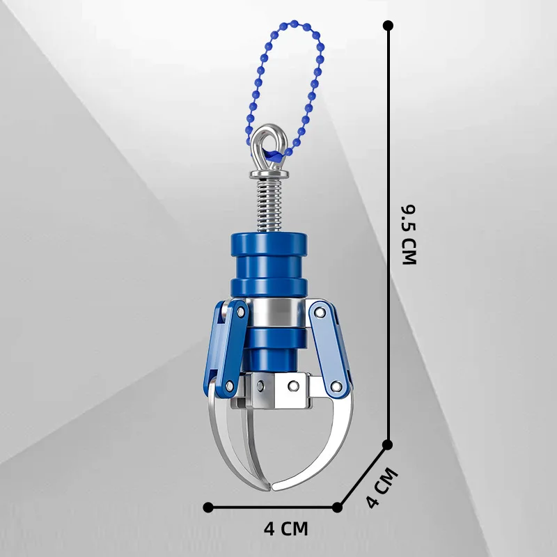 Criativo mini pinça ponta do dedo ferramenta de descompressão chaveiro boneca máquina garra diy pingente divertido brinquedo presente