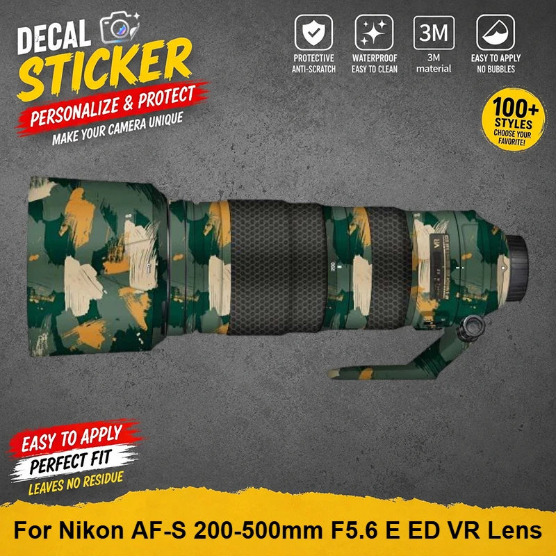 for-nikon-af-s-200-500mm-f56-e-ed-vr-lens-skin-sticker-vinyl-protective-wrap-anti-scratch-premium-personalized-decal-200-500