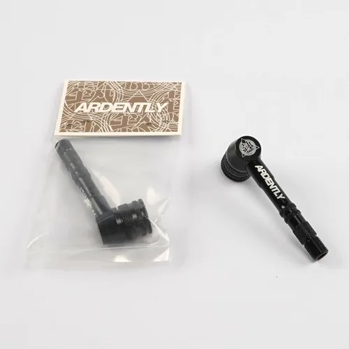 Rueda de disco negra para bicicleta, adaptador de 90 grados, adaptador de llanta de válvula de bomba Presta para bicicleta de montaña y carretera, conector de conversión, accesorios para ciclismo