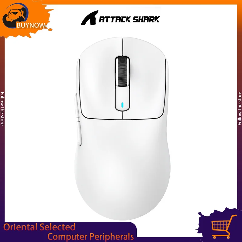 Attack Shark X3max Wireless Gaming Mouse Paw3950 Tri-Mode Up To 42000 Dpi 49g Ultralight Omron Optical Microswitches 100m Clicks