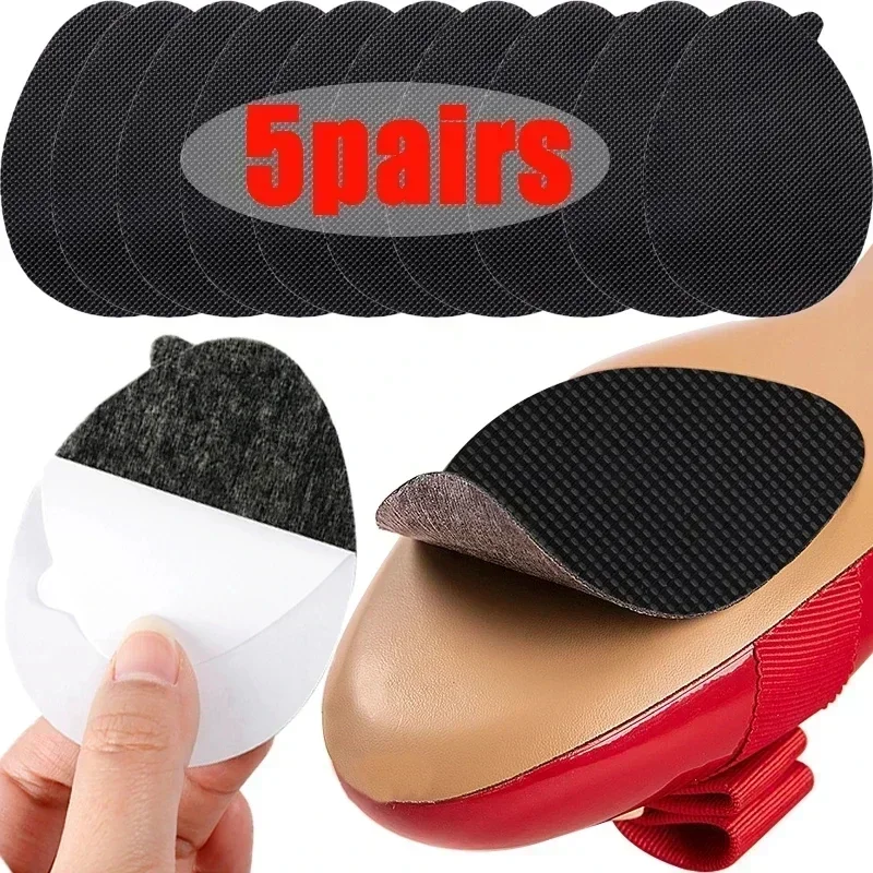 2/10pcs Wear-Resistant Non-Slip Shoes Mat Self-Adhesive Forefoot High Heels Sticker High Heel Sole Protector Rubber Pads Cushion