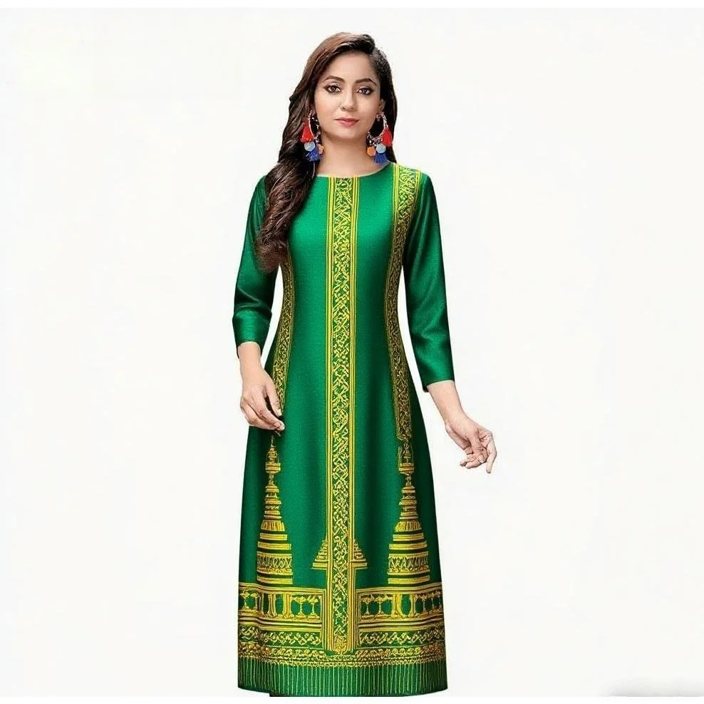 المرأة المسلمة كورتا فستان كاجوال الشرق الأوسط مستقيم عادية العرقية شق تنحنح اليوسفي النمط الوطني قفطان ماروكين فام #2