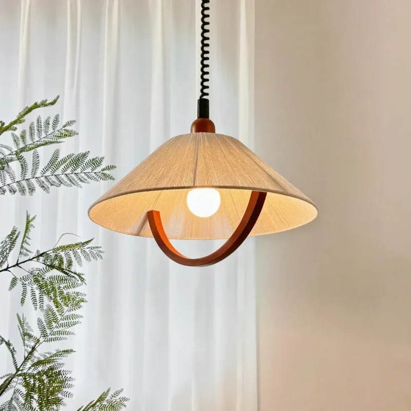 

2024 Ceiling Pendant Lights wood Retractable Chandelier Kitchen Bedroom Hanging Lamp for Dinning Room Living Room Home Decor