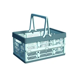 1pc Foldable Pastel Storage Basket Large Foldable Storage Box With Handle For Kitchen, Living Room, And Desktop Organization