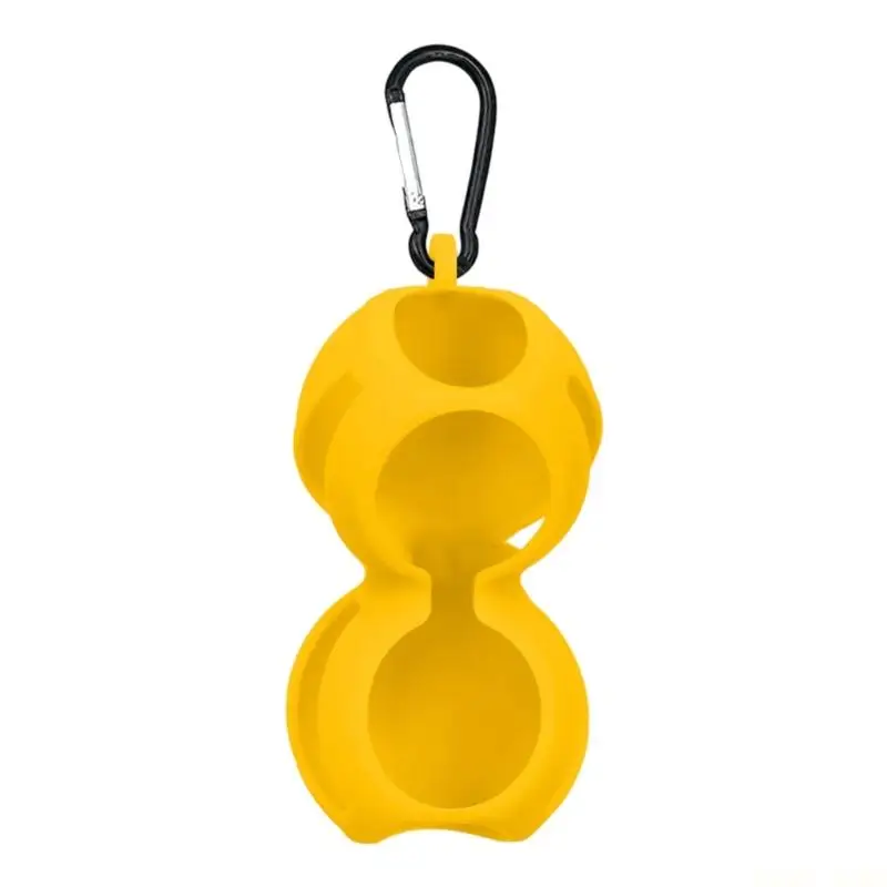 U2JB Silicone Golf Ball Pouches With Carabiner Clip Waterproof Golf Ball Organiser Bag for Small Accessories Management