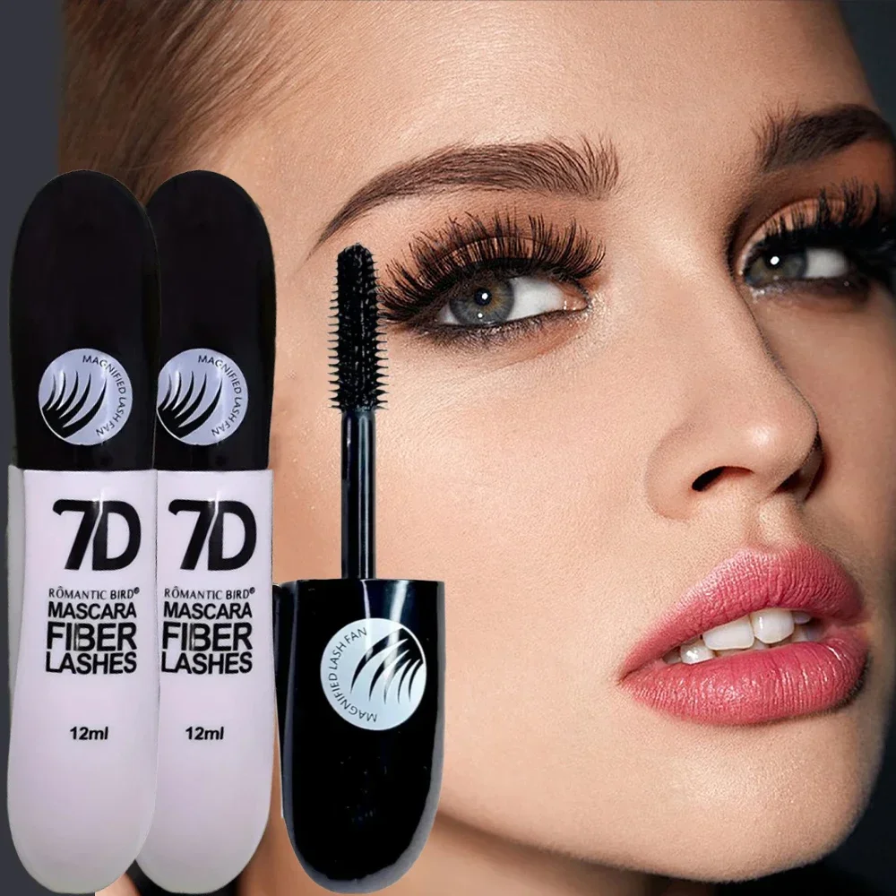 Mascara fibre 7D — — Haute intensité de couleur, noir riche, formule hypoallergénique |   Effet de faux cils super longs et extra épais